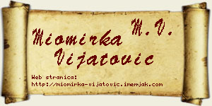 Miomirka Vijatović vizit kartica